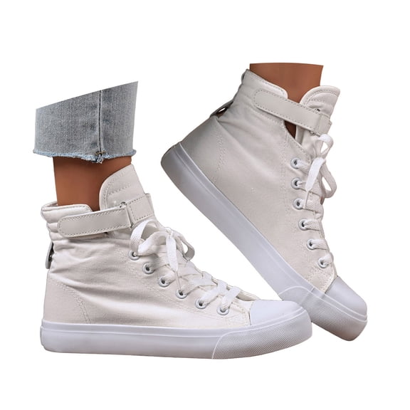 YLYL Sneakers for Women High Top Lace up Non Slip Lightweight Fashion Casual Walking Tennis Shoes