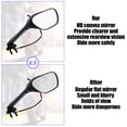 thumbnail image 5 of Unique Bargains Front Motorcycle Rearview Side Mirrors with LED Turn Signals Light Black Clear 1Pair, 5 of 6