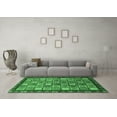 thumbnail image 3 of Ahgly Company Indoor Round Abstract Emerald Green Modern Area Rugs, 6' Round, 3 of 4