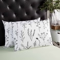 thumbnail image 4 of Natural Spring Floral Throw Pillow Cover 20 x 26 Inch Decorative Pillow Cover Black Emerging Blossoms Lumbar Pillowcase Seasonal Rectangle Cushion Case for Couch Sofa Bed Living Room, 4 of 7