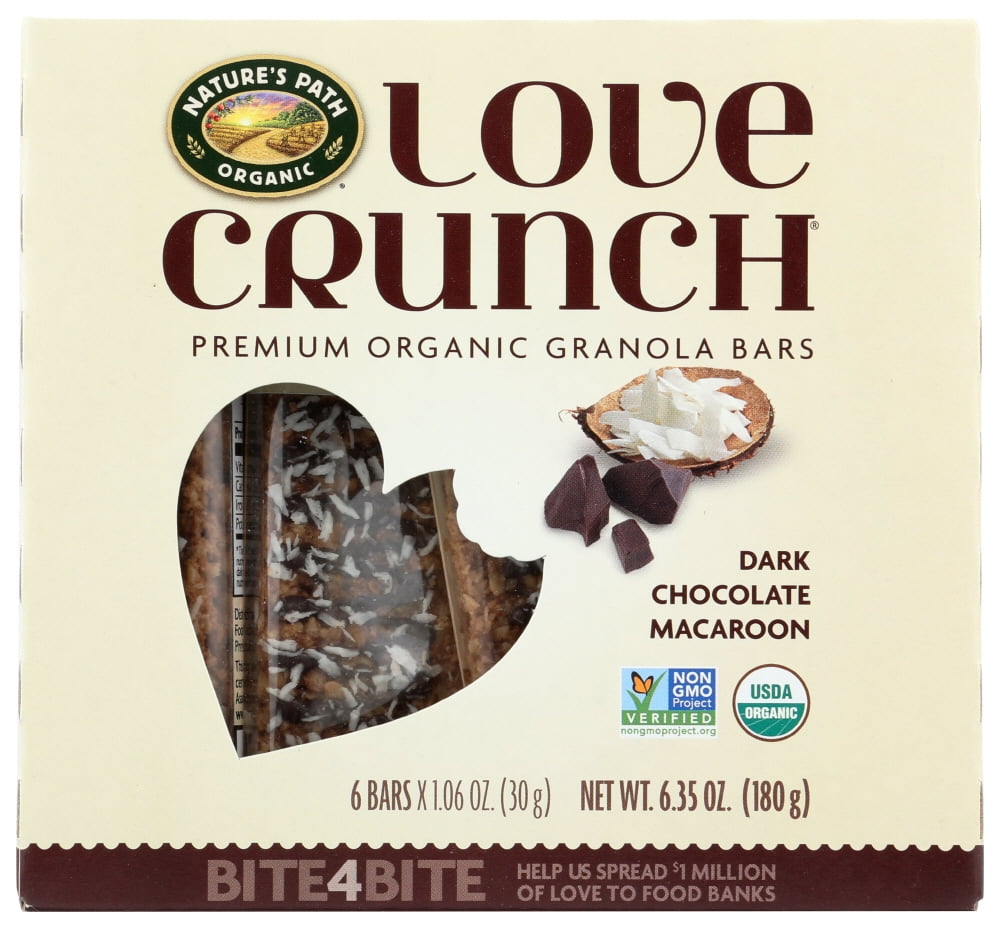Nature'S Path Love Crunch Granola Bar, Dark Chocolate Macaroon, 6.35 Oz