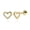 Gold, variant on Gold Plated Heart Screw Back Stud Earrings with Smooth Polished Look and Flat Back Post