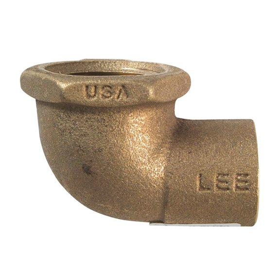 Mueller Streamline A 61507NL Brass 90 Degree Elbow 1/2 Sweat x 1/2 FPT Dia. in.