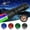 Black, variant on LPSSTORE LED Flashlight with Red Green Blue White 4 Colors in 1 Multifunctional Zoomable Torch Light for Night Fishing Camping Hunting(Black)
