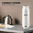thumbnail image 6 of Jettle Travel Electric Kettle 450ml - Portable Bottle-Style Water Heater with Temperature Control & Auto Shut-Off - Stainless Steel for Tea, Coffee & Soup - White, 6 of 15