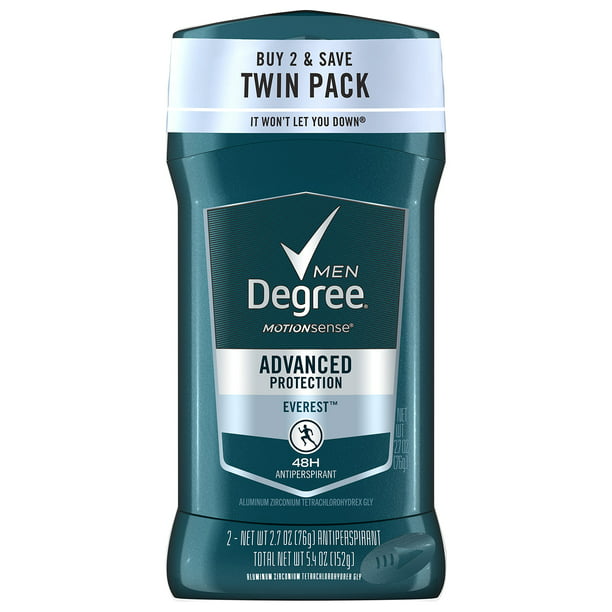 Degree Men 48-Hour Odor Everest Best Deodorant for Underarm Sweat 2.7 oz, 2 Count - Walmart.com
