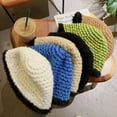 thumbnail image 4 of SikaFu Women's Fluffy Knitted Bucket Hats Winter Female Plush Thicken Warm Fisherman Cap Outdoor Cycling Ski Cold Hat Lady Panama Gorro, 4 of 6