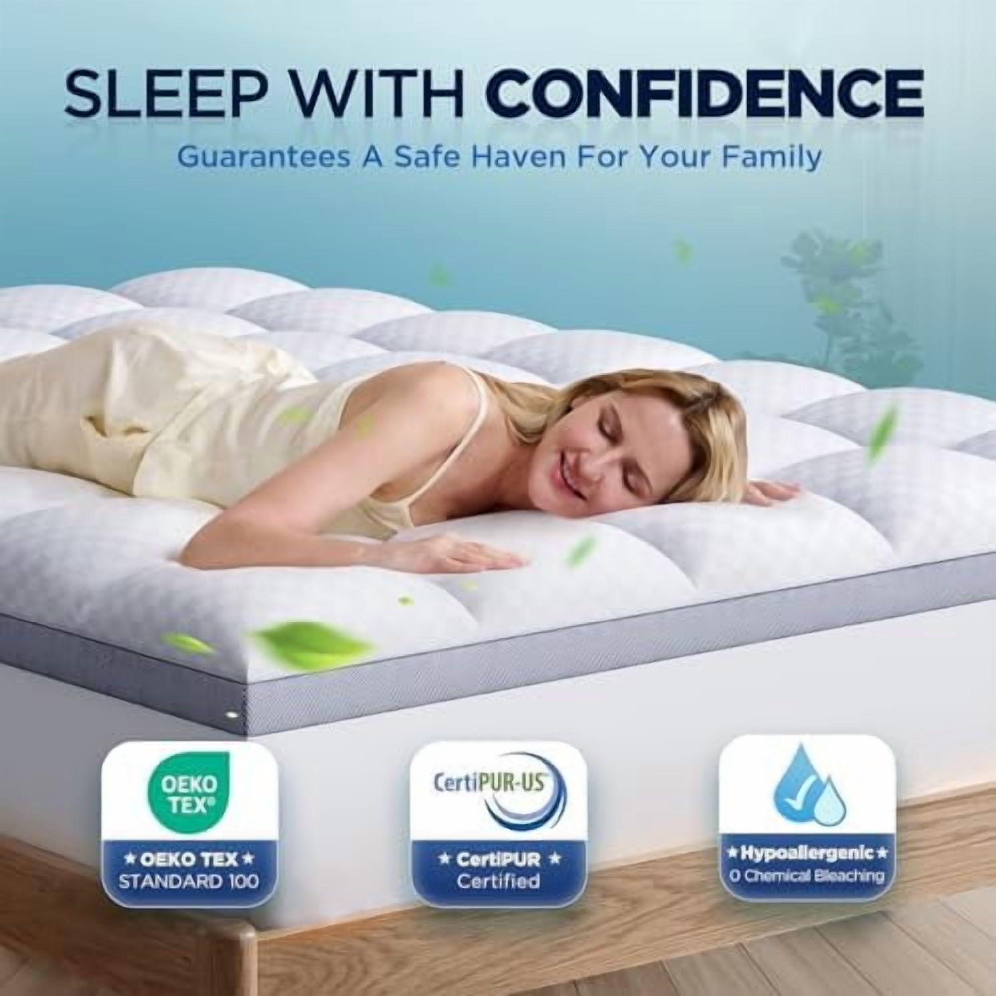 Biteany Mattress Topper King Size, Extra Thick Mattress Pad 6-21" Deep Pocket Soft Fill (78x80inches)