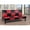 Red and Black, variant on Convertible Futon Sofa Bed Linen Loveseat Adjustable Sleeper Sofa Couch for Living Room Small Apartment,Red and Black
