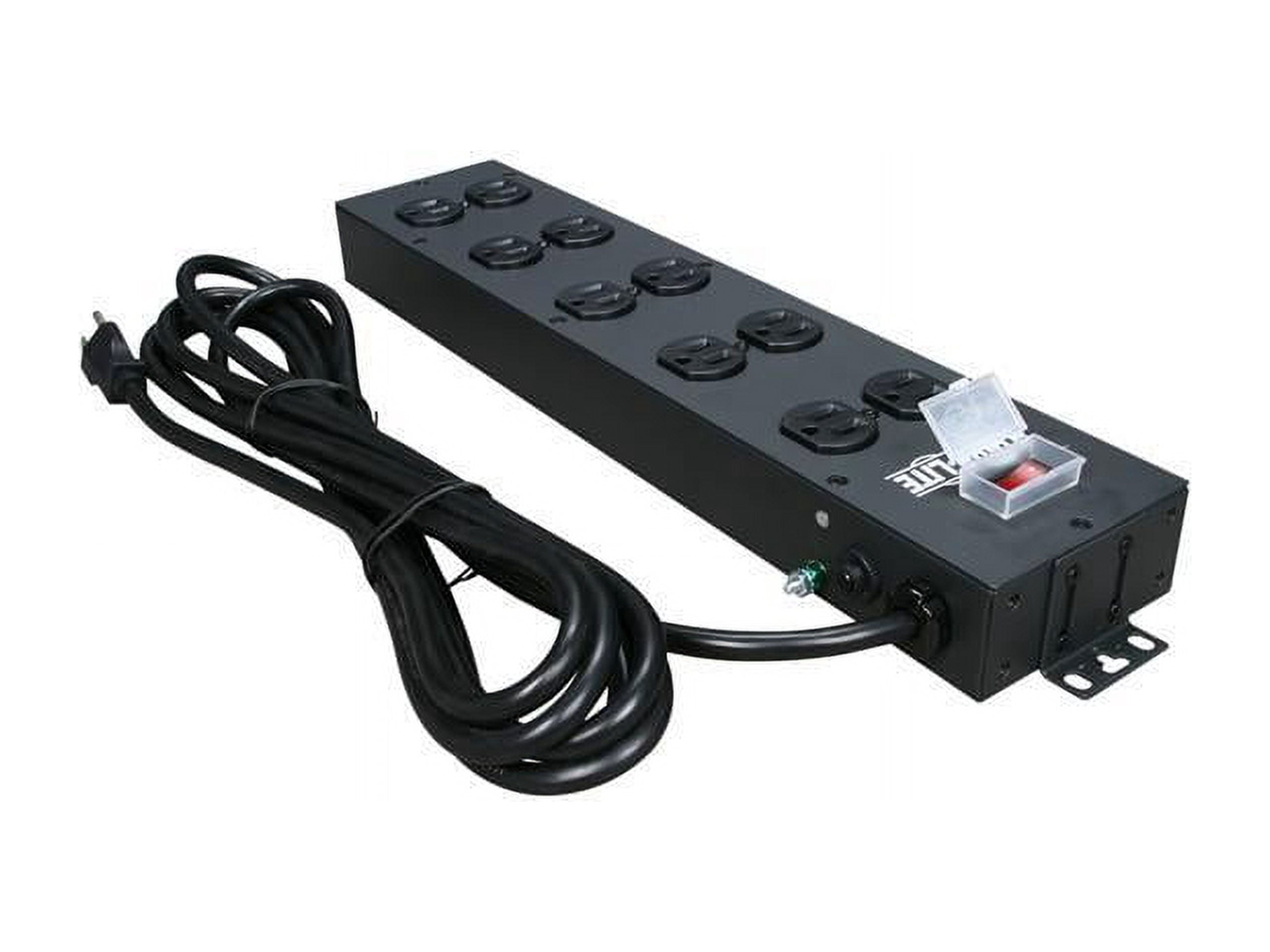 Tripp Lite Waber Power Strip 120V 5-15R 10 Outlet Metal 15' Cord 5-15P - NEMA 5-15P - 10 NEMA 5-15R - 15ft