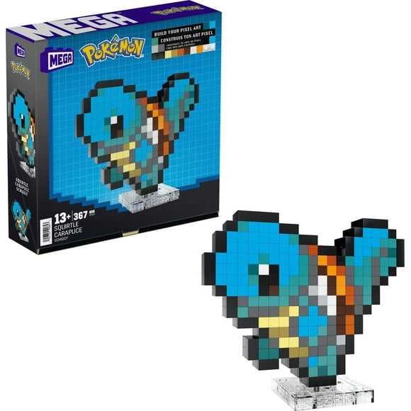 MEGA Pokemon Squirtle Building Toy Kit (367 Pieces) Retro Set for Collectors, Ages 13+
