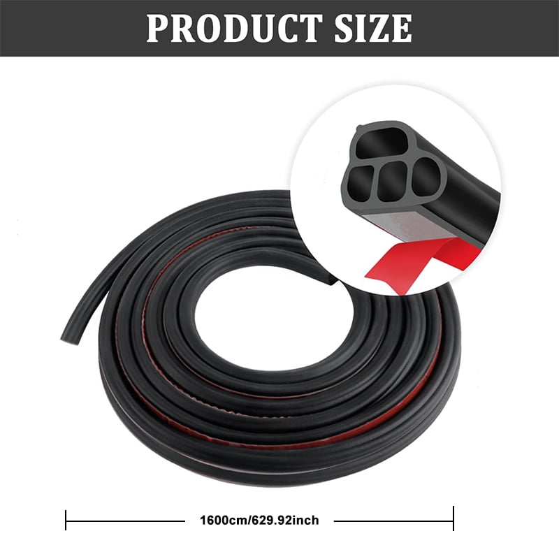 Car Door Seal Strip For Honda Civic Accord Jazz Fit CRV XRV, Rubber L-Shape Weather Stripping