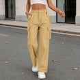 thumbnail image 2 of Kcolen Womens Cargo Pants, Casual Lightweight Trousers with Pockets, Loose Fit Women Trendy Summer Hiking Pants, 2 of 7