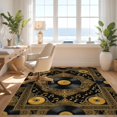 thumbnail image 3 of Design&I 8'x10' Washable Area Rug Cd Record Vintage Note Mosaic Retro Disc Center Soundwave Music Vinyl Refined for Living Room, Family Extra Large Skid-Resistant Low Profile, 3 of 7
