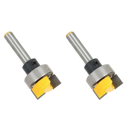 

2Pcs Top Bearing Flush Trim Router Bit Woodworking Milling Cutter - 1/4 Shank