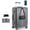 IronGray, variant on 20 inch Carry on Luggage,Zipperless Aluminum Frame ABS+PC Hard Shell Luggage with TSA Lock & 360 Spinner Wheels,Black