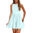 thumbnail image 1 of Vestido de verano PRETTYGARDEN 2025, casual, sin mangas, sin mangas, azul, 1 of 9