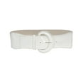 thumbnail image 1 of Guardurnaity Cinturón de vestir a la moda, exquisitas correas anchas de cuero con hebillas, abrigo acolchado, adornos sólidos, cinturones de San Cinturones blanco, 1 of 6