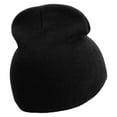 thumbnail image 3 of Infinity Embroidered 8 inch Acrylic Short beanie - Black OSFM, 3 of 5