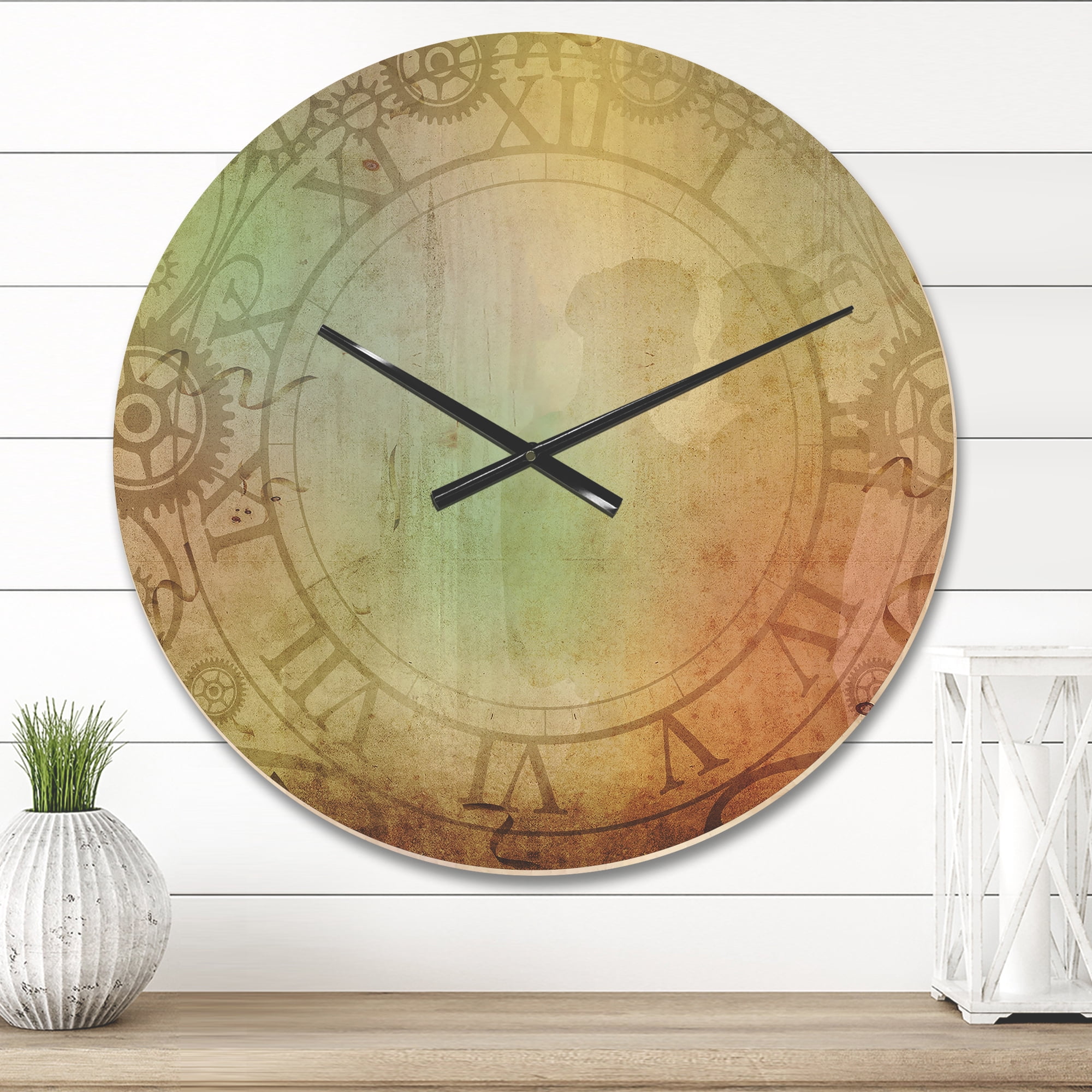 Designart 'Traditional Antique style ' Modern Wood Wall Clock