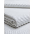 thumbnail image 3 of TWIN size 66"x90" Thermal String Blankets 100% Cotton Crochet color WHITE 2/ Pack, 3 of 5