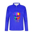thumbnail image 3 of Ceisia Men's Slim-Fit Long-Sleeve Zip Polo Shirt with Graffiti Mask Print Multi-Color Gift, 3 of 5