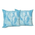 thumbnail image 6 of Ambesonne Tribal Throw Pillow Cover 2 Pack, Watercolor Boho Feather Form, 24", Blue White, 6 of 6
