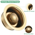 thumbnail image 2 of Uxcell 2-Pack Garbage Disposal Sink Flange for 3-1/2 Inch Standard Drain [Gold], 2 of 5