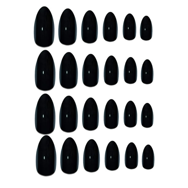 Qarigey 24 Pieces False Nails Press-on Stick-on Full Tips Nail DIY Fingernails Wearable Tips Manicure Supplies Art Sticker Cover Tools Type3 NO3 Qarigey CE012394-00