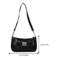 thumbnail image 2 of Bolso de hombro para axilas FLhrweasw PU Y2k Negro, 2 of 9
