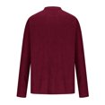 thumbnail image 4 of Aofany Pullover Henley Shirt For Men Solid Color Long Sleeve Round Neck Casual Sweatshirt, 4 of 5