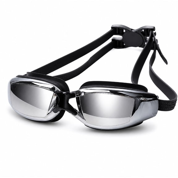 Adult Swim Goggles with Mirror Coated Lenses and Adjustable Strap for Pool and Training, TIKA