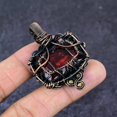 thumbnail image 4 of Natural Bi-Color Tourmaline Gemstone Copper Wire Wrap Jewelry Pendant 2.01", 4 of 4