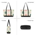 thumbnail image 6 of FORMRS Canvas Laptop Tote Bag for Women with 15.6" Computer Compartments Shoulder Handbag, Beige Abstract, 6 of 7