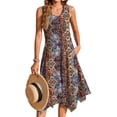 thumbnail image 3 of Fantaslook Floral Tank Dresses for Women Flowy Sleeveless Asymmetrical Hem Dress Beach Sundress with Pockets, 3 of 9