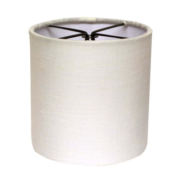 5" Snow Set of 6 Drum Chandelier Linen Lampshades