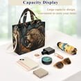 thumbnail image 4 of Bear Mountains Trees Corduroy Tote Bag Handbag Large Messenger Bag Shoulder Crossbody Zipper Bag Purse, 4 of 8