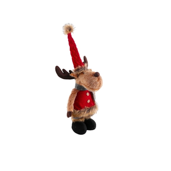Inteprter Colgante de pared de adorno navideño, entretenimiento aéreo alegre, muñeca de Navidad, calcomanía de jardín, suministros festivos multiusos, Kits de decoración para fiestas Rojo Inteprter HA070441-01