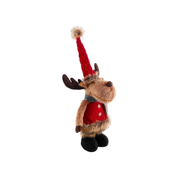 Inteprter Adorno de Navidad colgante de pared entretenimiento dulce regalo muñeca de Navidad multipropósito luminoso estirable espacio vacaciones Kits de decoración para fiestas Rojo Inteprter HA070441-01