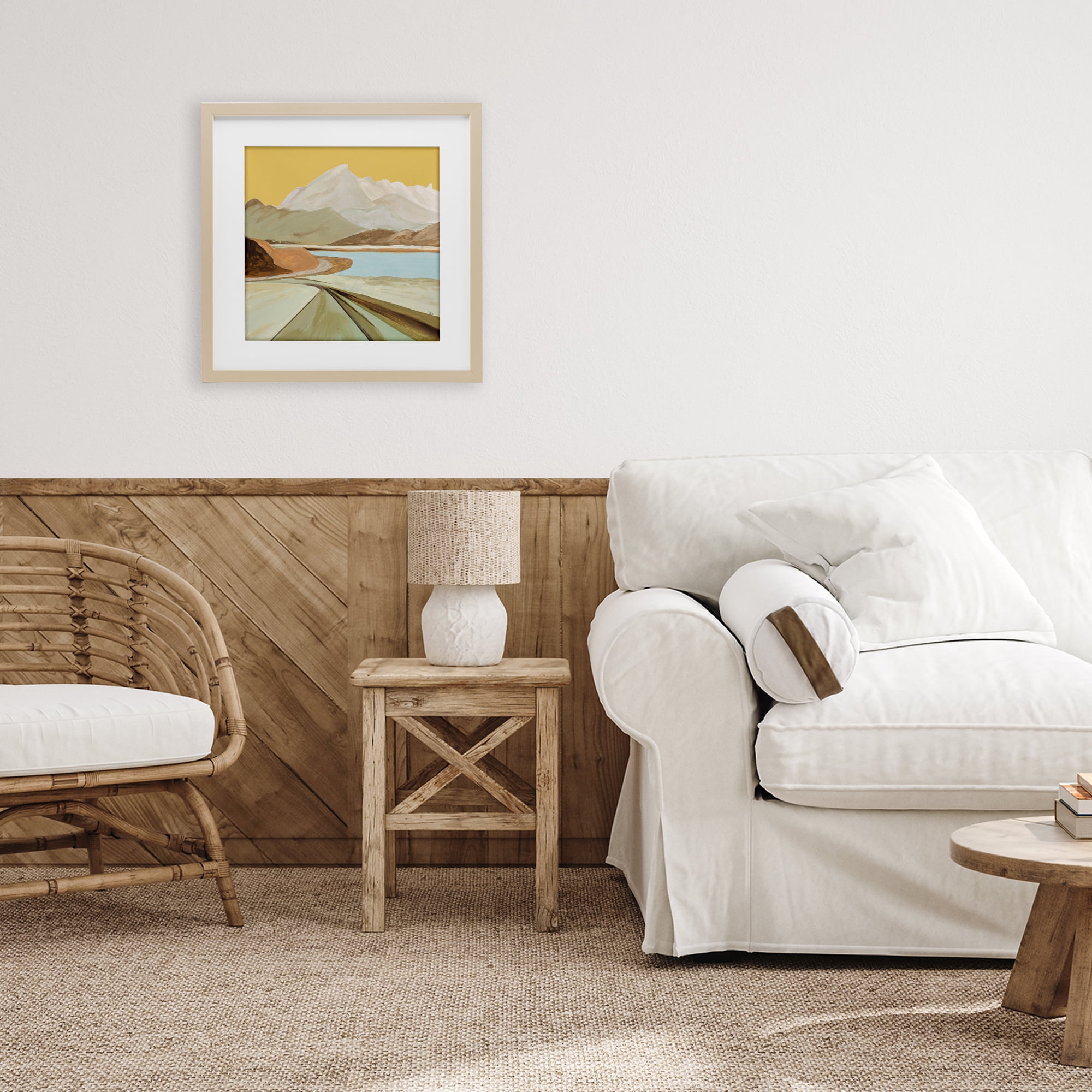Stupell Industries Retorno Mountain Sunrise Birch Framed Print Under Glass, design by Patricia Pinto