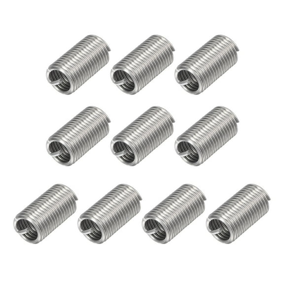 Uxcell 1/2-13 UNC 3.0D 304 Stainless Steel Wire Thread Inserts Screw Repair Sleeve 10 Pack