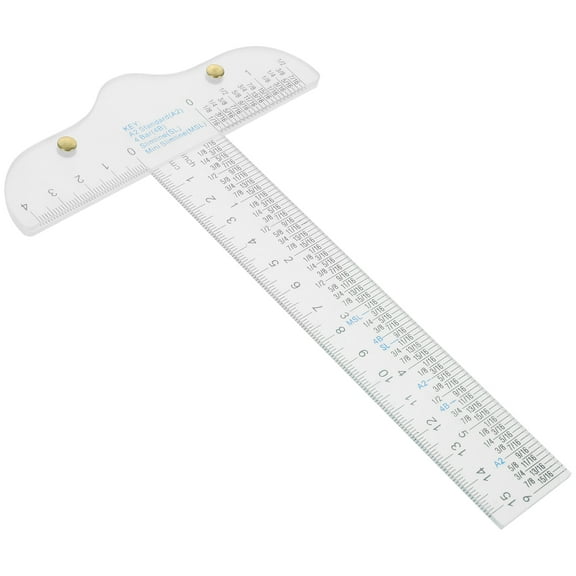 T-square Professional Shape Ruler Academic T-Ruler Plastic Student Designing Scale T-shaped