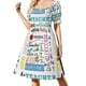 thumbnail image 4 of Vestido estilo flapper del Gran Gatsby de los años 20, vestido de manga corta, traje de verano para mujer, vestido de verano vintage., 4 of 8