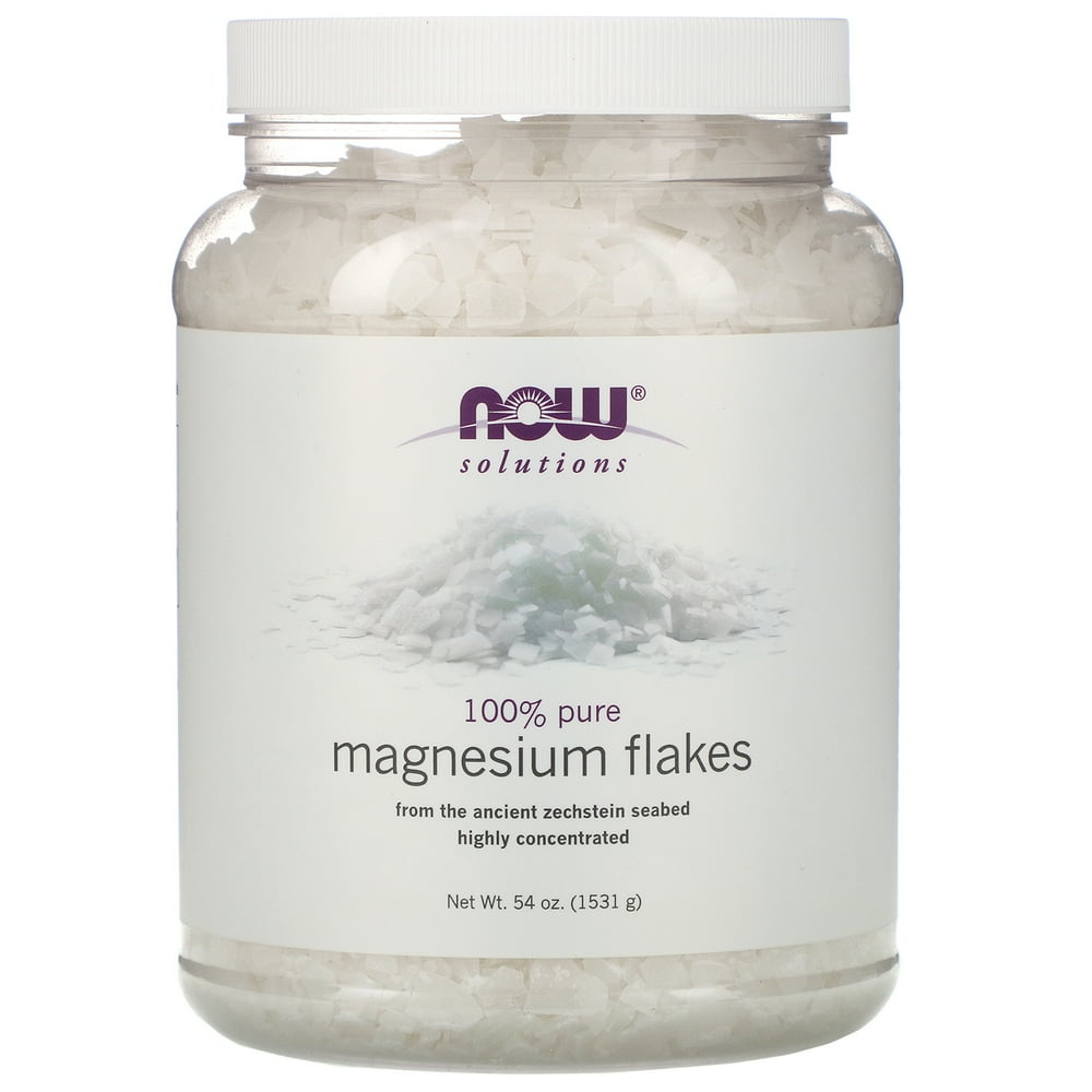 Now Foods Solutions, Magnesium Flakes, 100 Pure, 3.37 lbs (1531 g