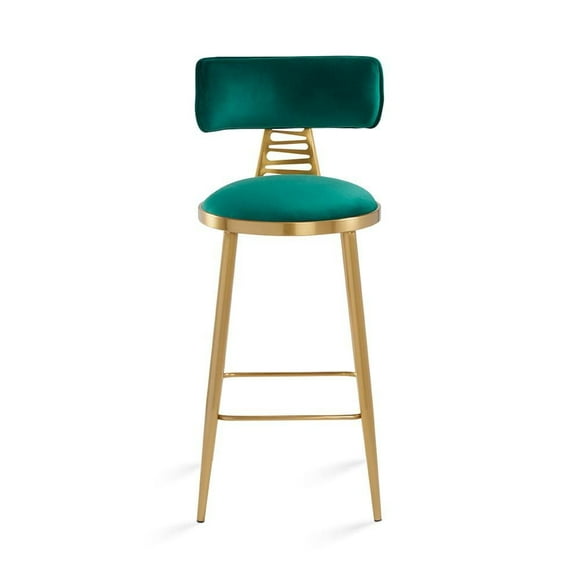 Tabouret de bar doré et vert Home Gear (hauteur d'assise de 30 po)