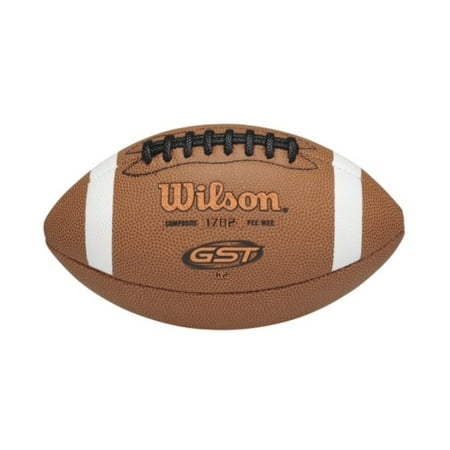 Wilson GST Composite Leather Football, Pee Wee (Best Pee Wee Football)