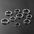 thumbnail image 6 of 316L Stainless Steel Silver Polished Band 3mm Women's Anniversary Ring Size 4-11, 6 of 6