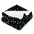 thumbnail image 2 of SPXUBZ Christmas Light Pattern Flannel Blanket Soft Plush Throw Blanket Holiday Decor Cozy Warm Lightweight Blanket for Home Sofa 80"x60", 2 of 5