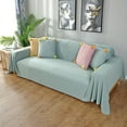 thumbnail image 1 of Green 70.8" x 133.8" Knit Sofa Covers for Couch Covers Woven Sofa Throw Blanket Furniture Covers, Easy to Install, 1 of 7