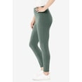 thumbnail image 3 of Woman Within Plus Size Petite Stretch-Cotton Knit Pull-On Leggings, 3 of 6